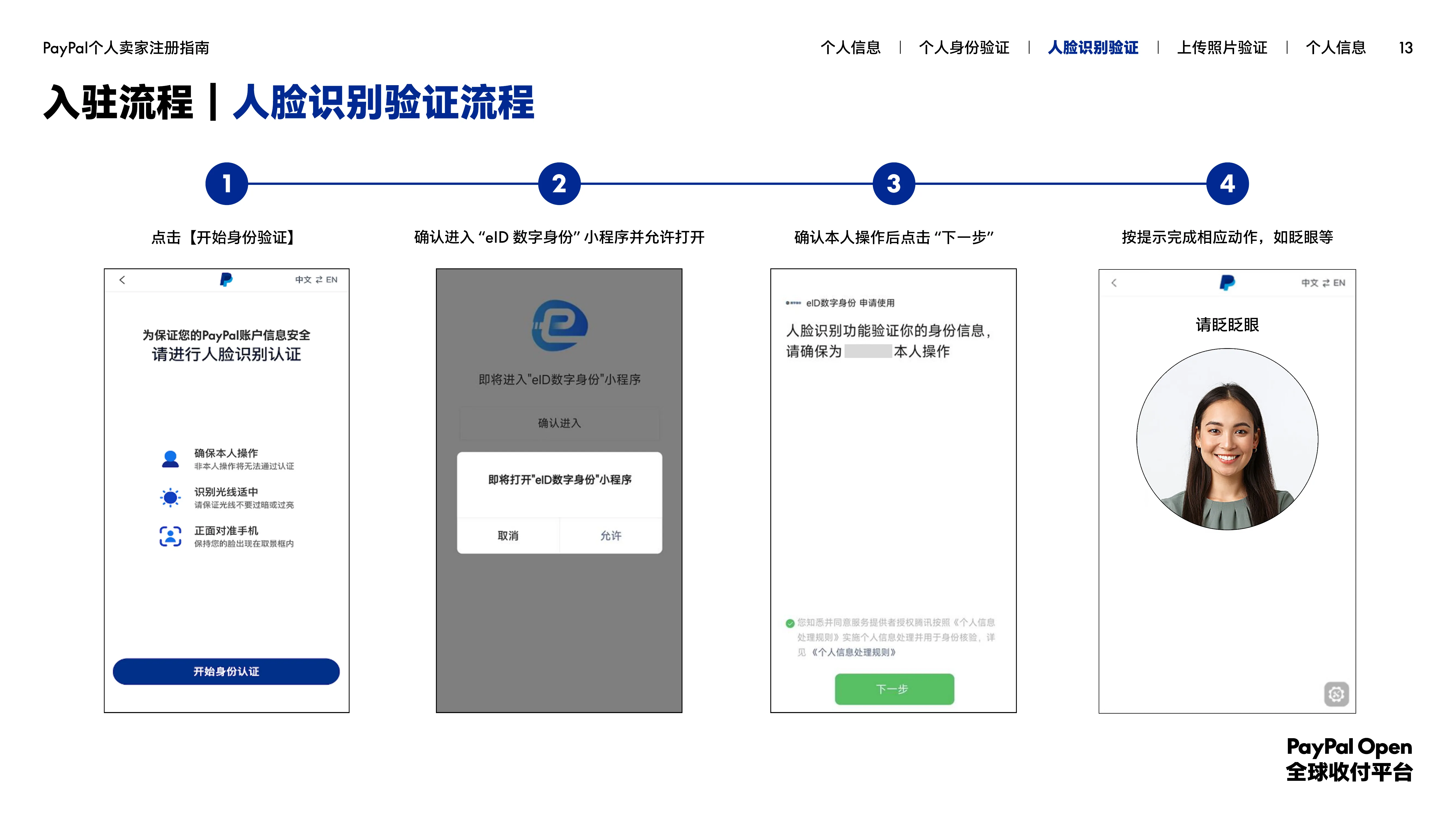 PayPal 人脸识别验证流程 - 扫码到动作